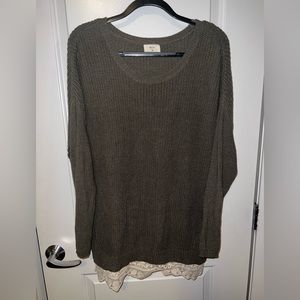 Green Pins & Needles Sweater